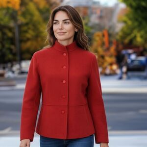 Eileen Fisher Cashmere and Wool Blend Button Down Longsleeve Jacket Size Medium